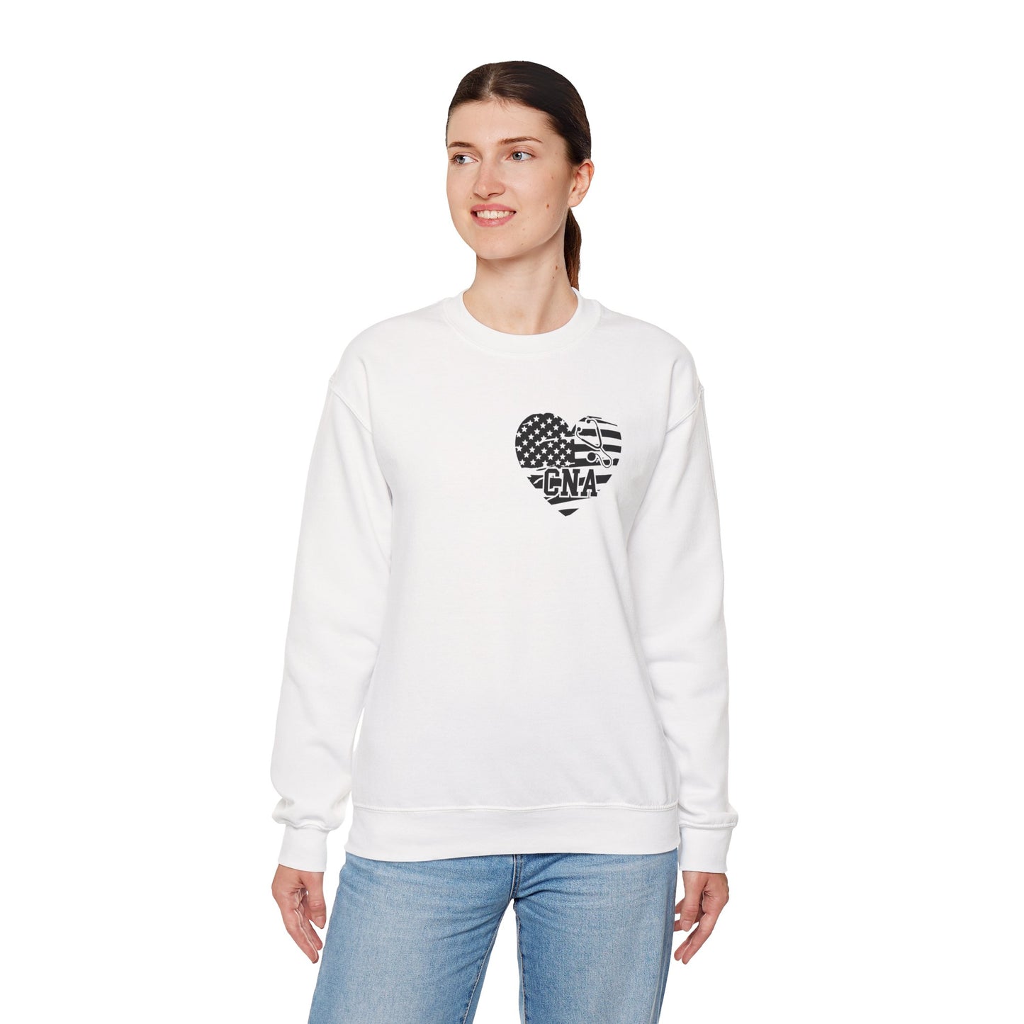 CNA Heart Unisex Sweatshirt - Certified Nursing Assistant Gift Idea