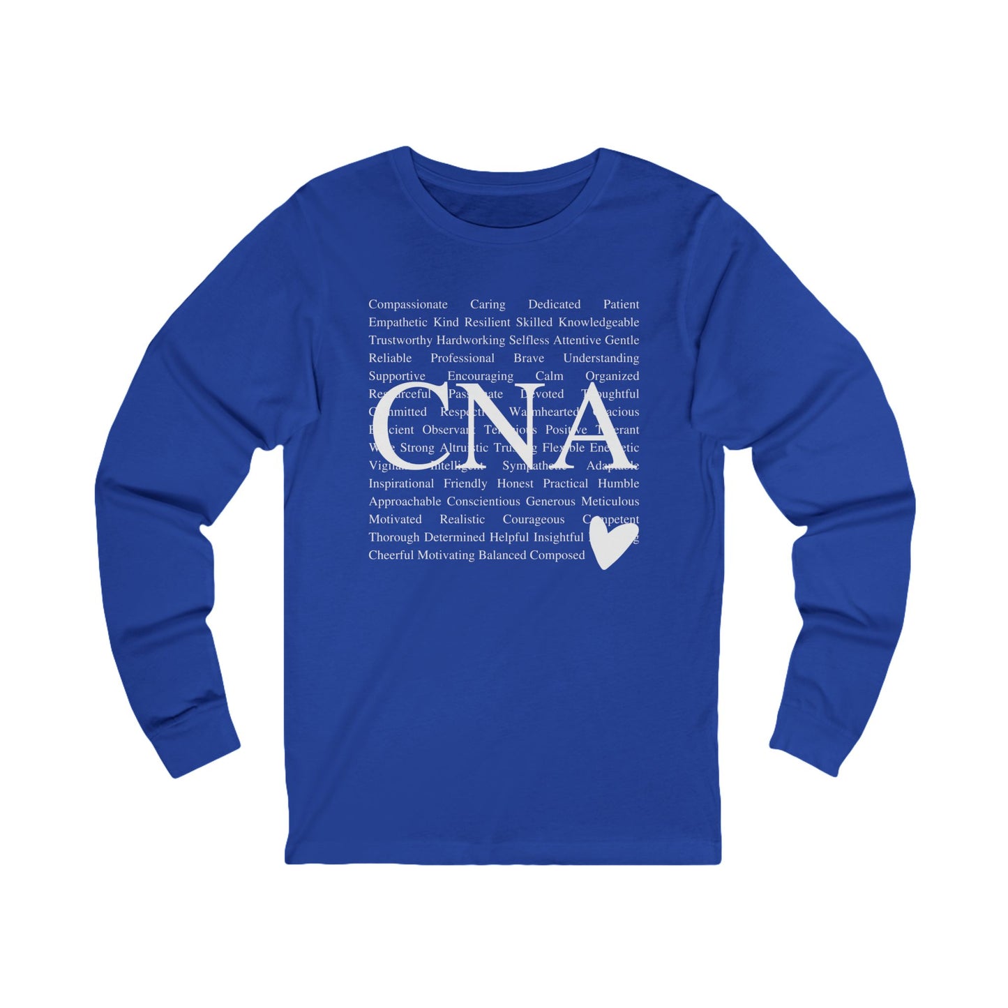 CNA Long Sleeve Tee - Compassionate Caregiver Shirt for Nurses