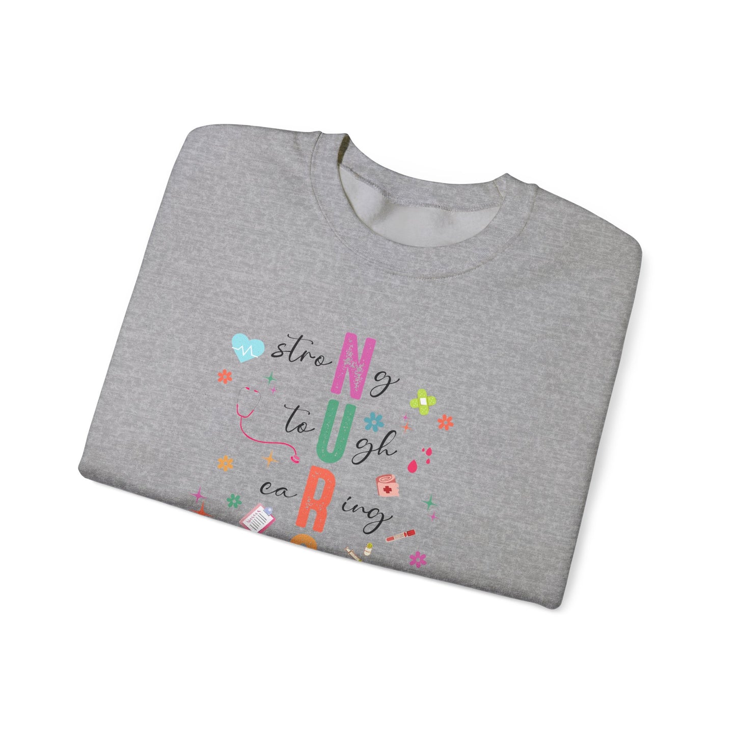 Colorful Nurse Appreciation Sweatshirt, Cozy Crewneck for Nurses, Nursing Gifts, Healthcare Worker Sweatshirt, Medical Apparel