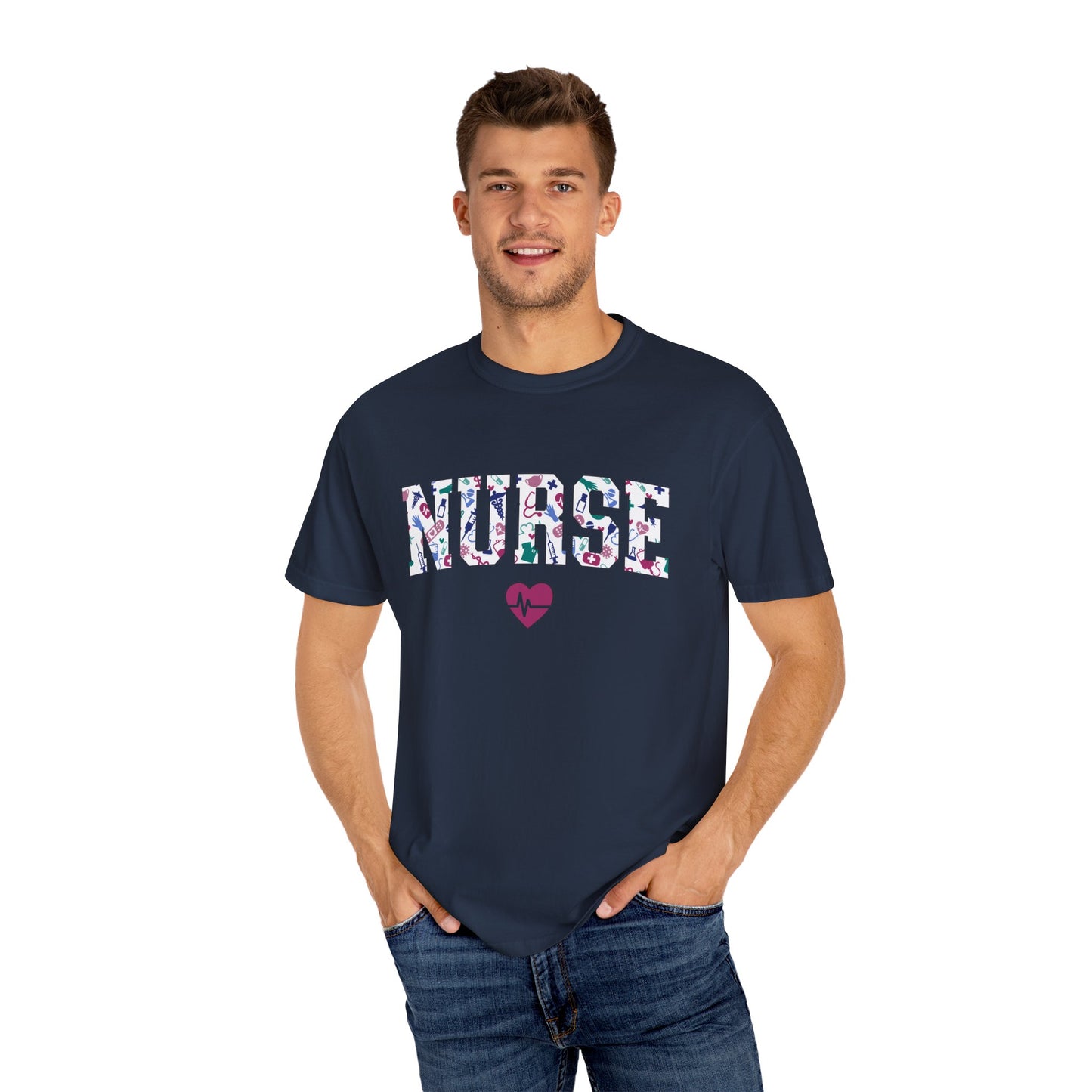 Nurse-Themed Unisex Garment-Dyed T-Shirt