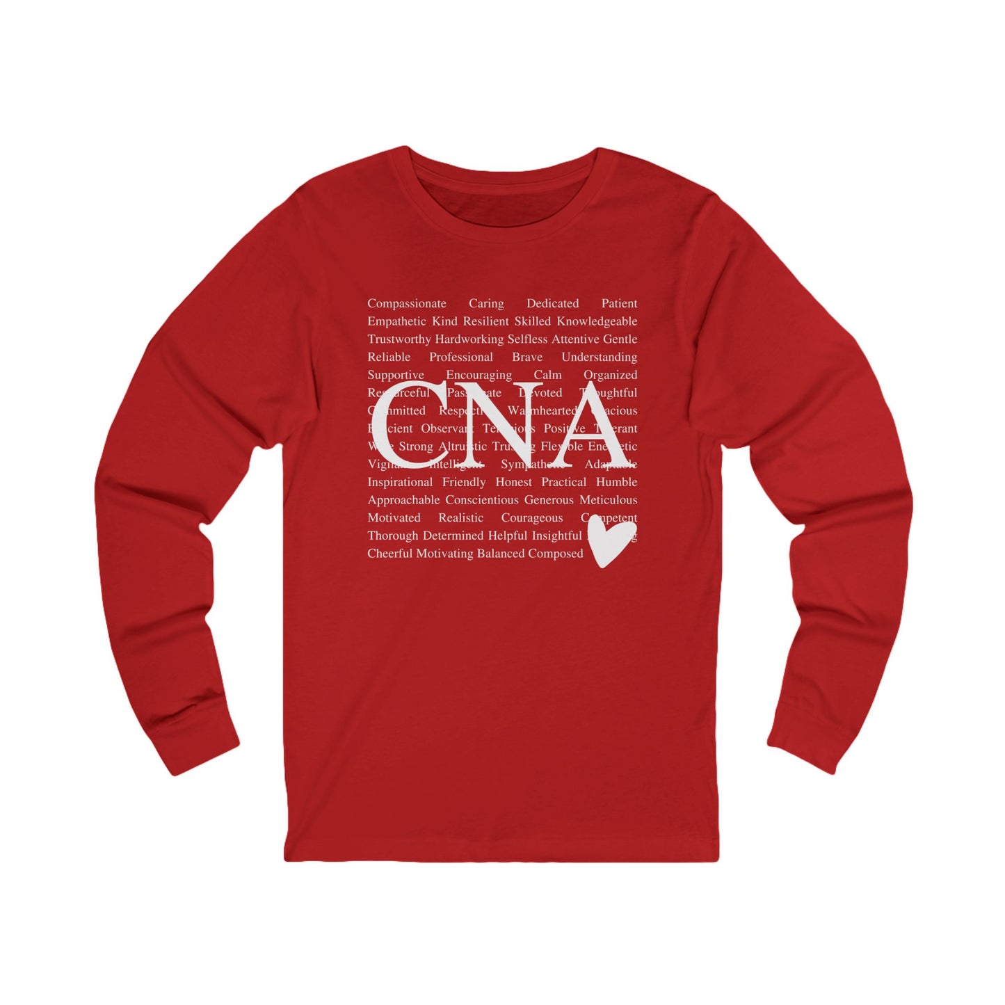CNA Long Sleeve Tee - Compassionate Caregiver Shirt for Nurses