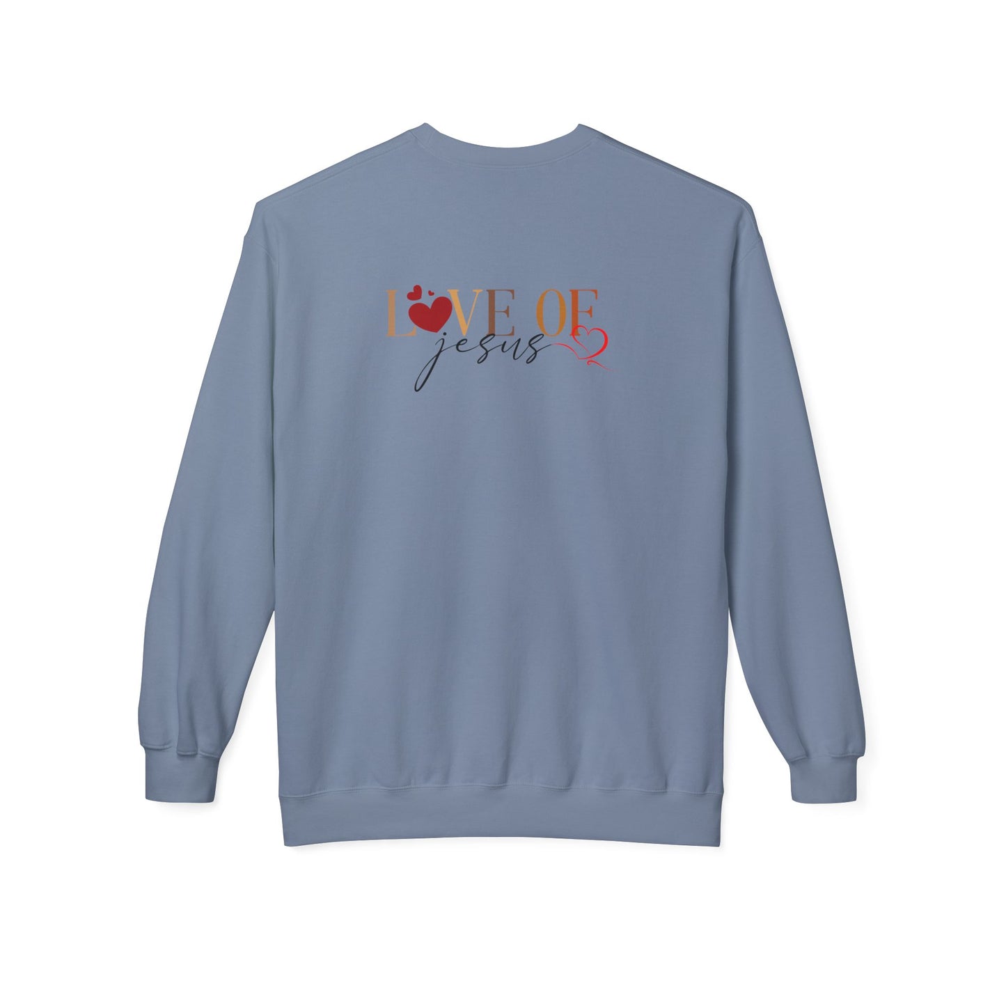Created with a Purpose Unisex Fleece Sweatshirt - Love of Jesus Design