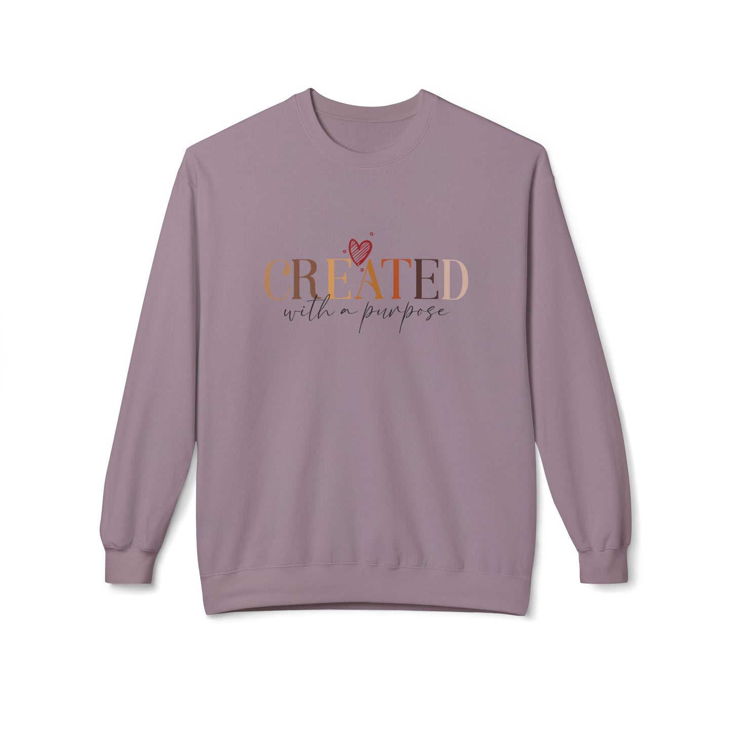 Created with a Purpose Unisex Fleece Sweatshirt - Love of Jesus Design