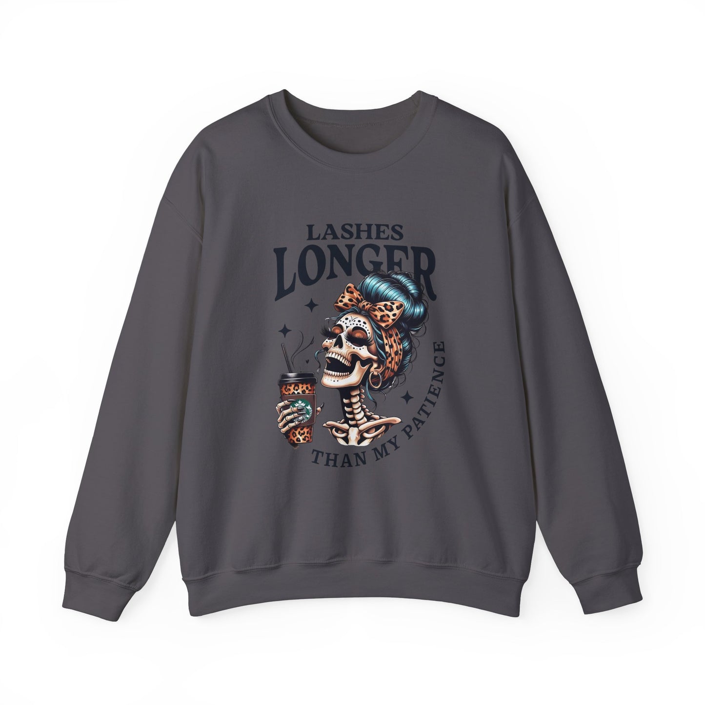 "Lashes Longer Than My Patience" Crewneck Sweatshirt