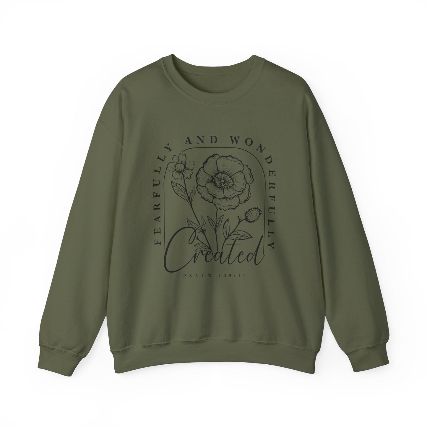 " Fearfully And Wonderfully Created" Crewneck Sweatshirt