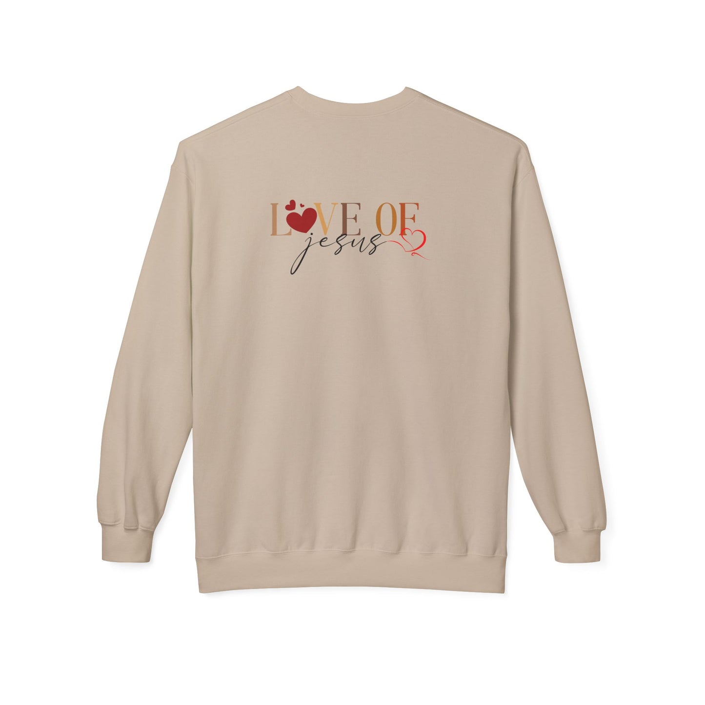 Created with a Purpose Unisex Fleece Sweatshirt - Love of Jesus Design