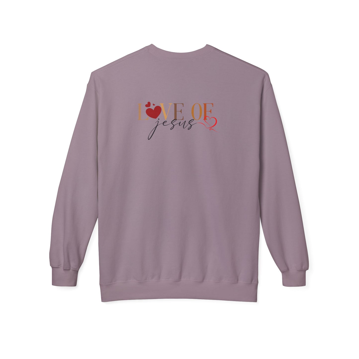 Created with a Purpose Unisex Fleece Sweatshirt - Love of Jesus Design