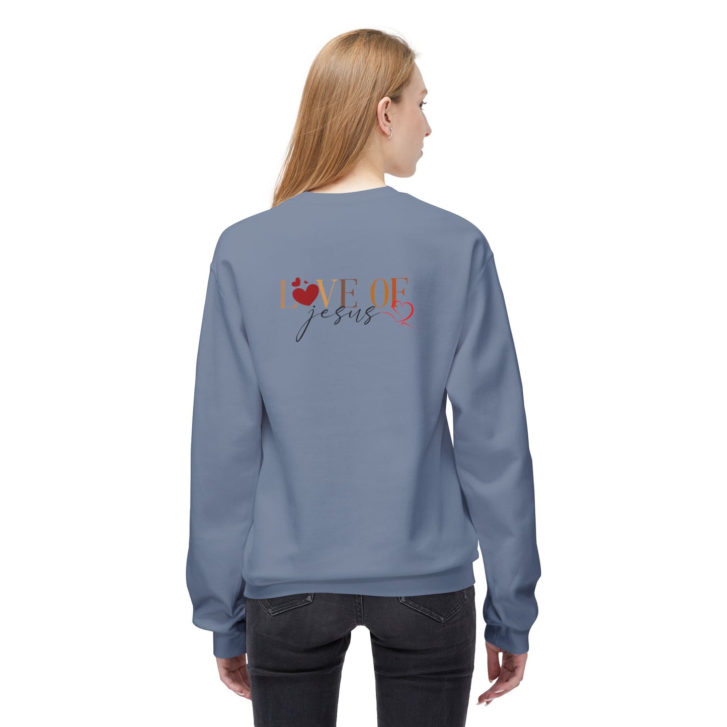 Created with a Purpose Unisex Fleece Sweatshirt - Love of Jesus Design