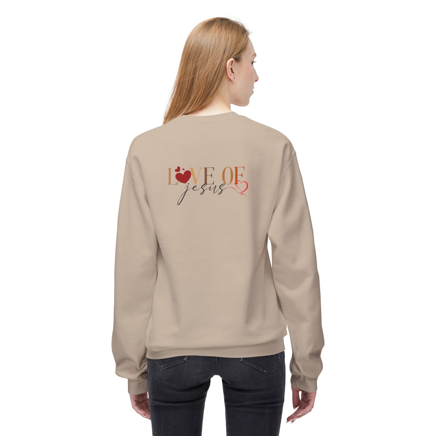 Created with a Purpose Unisex Fleece Sweatshirt - Love of Jesus Design