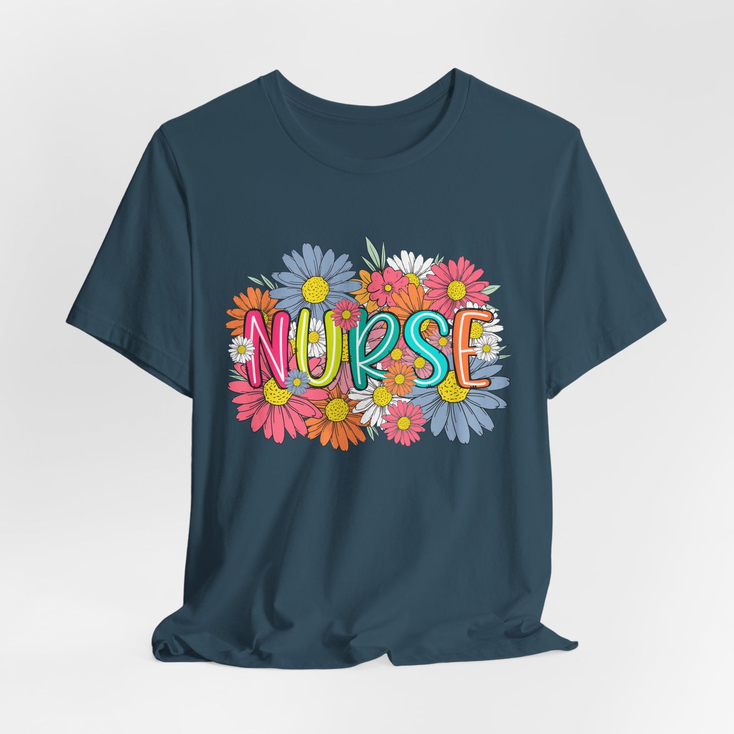 Floral Nurse Short Sleeve Tee - Celebrate Healthcare Heroes