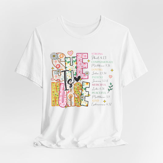 Nurse Appreciation Tee - Strong, Caring & Compassionate Design