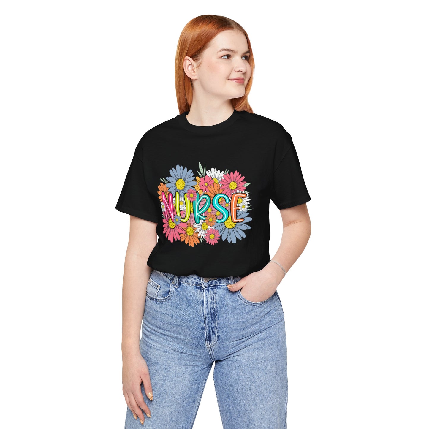 Floral Nurse Short Sleeve Tee - Celebrate Healthcare Heroes