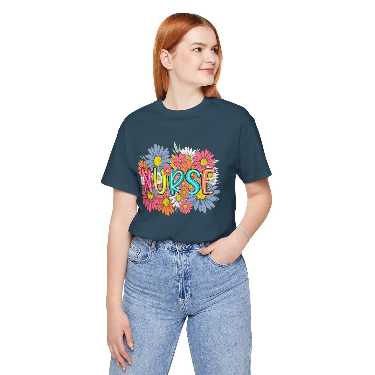 Floral Nurse Short Sleeve Tee - Celebrate Healthcare Heroes
