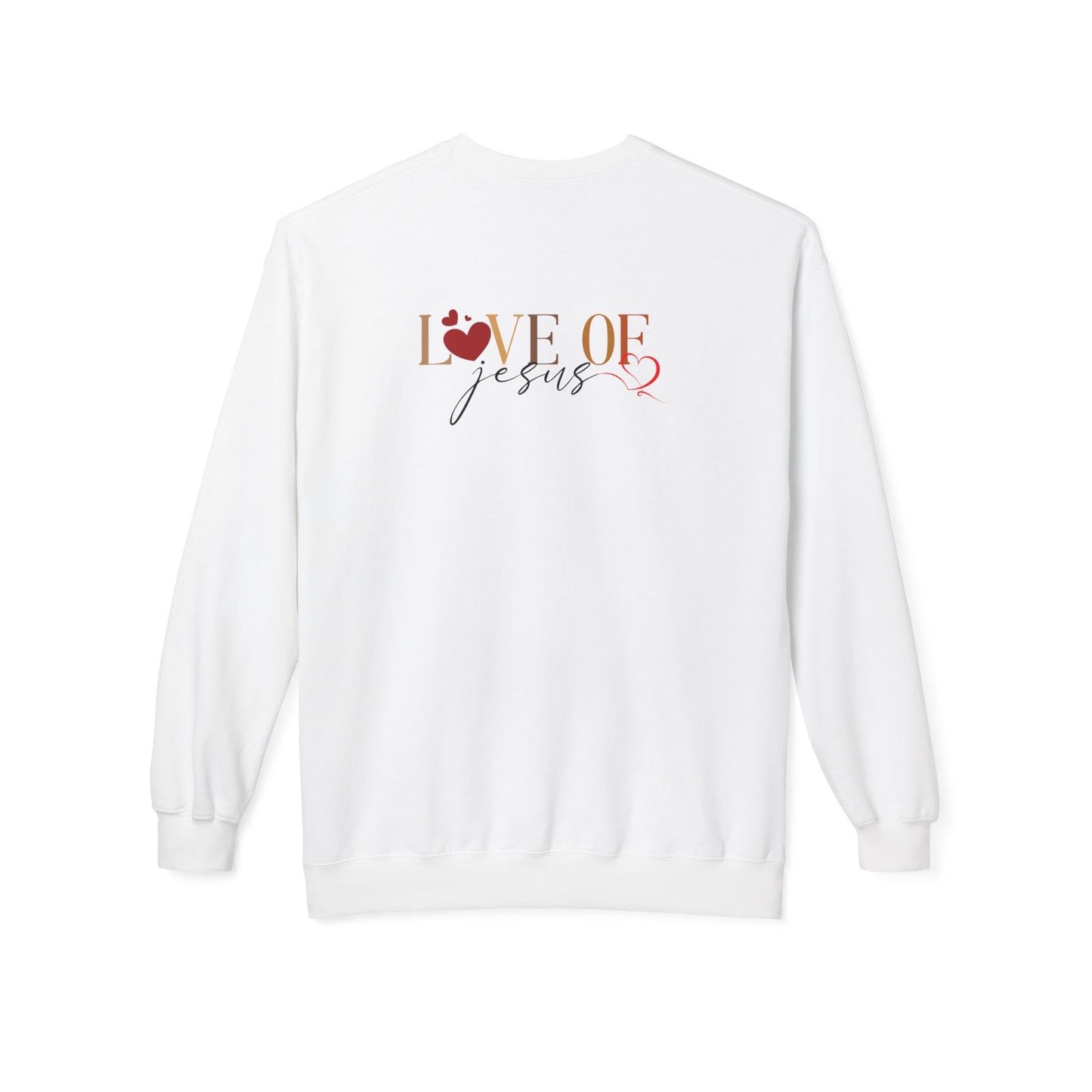 Created with a Purpose Unisex Fleece Sweatshirt - Love of Jesus Design