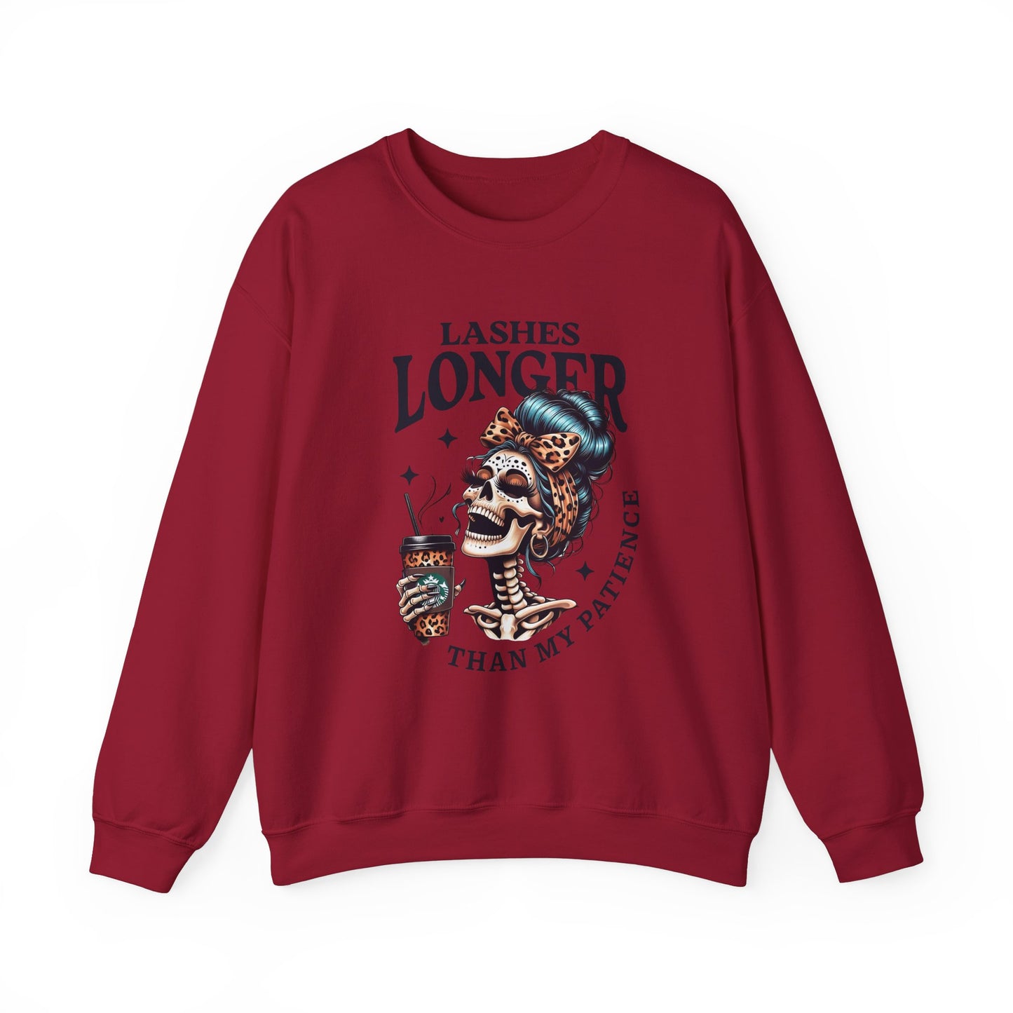 "Lashes Longer Than My Patience" Crewneck Sweatshirt