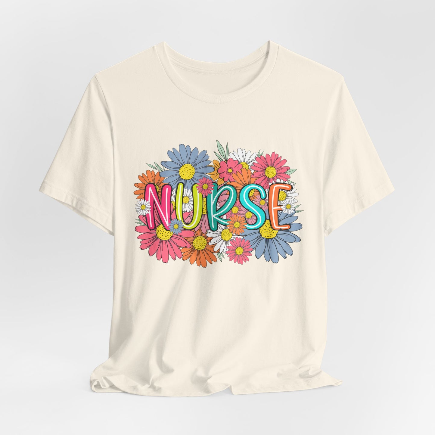 Floral Nurse Short Sleeve Tee - Celebrate Healthcare Heroes
