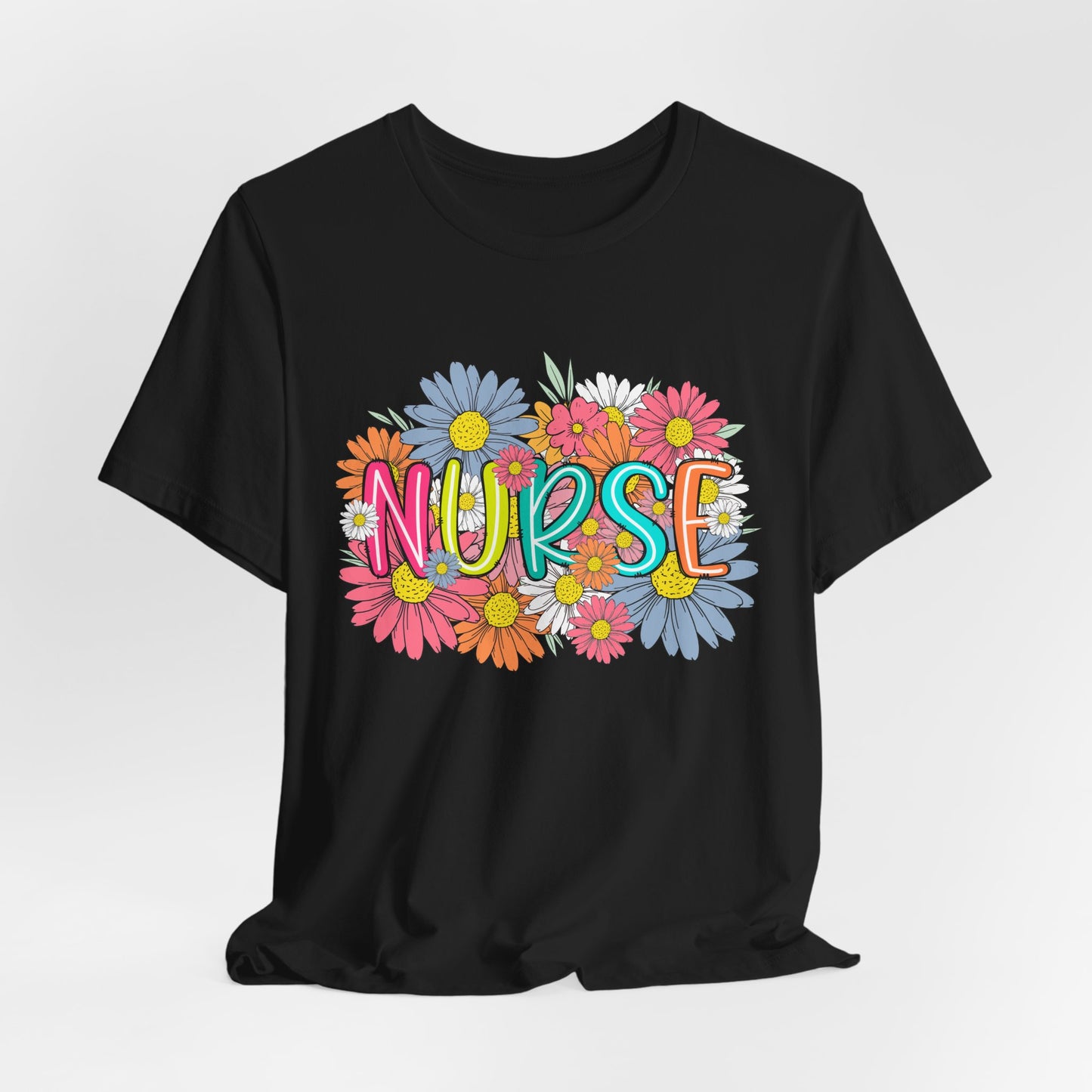 Floral Nurse Short Sleeve Tee - Celebrate Healthcare Heroes