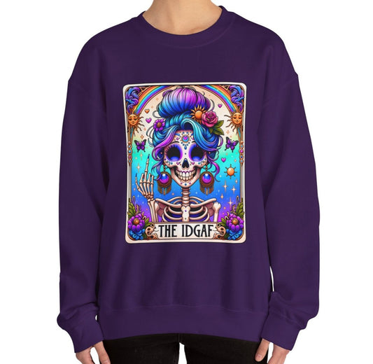 Sassy Witch IDGAF Crewneck Sweatshirt