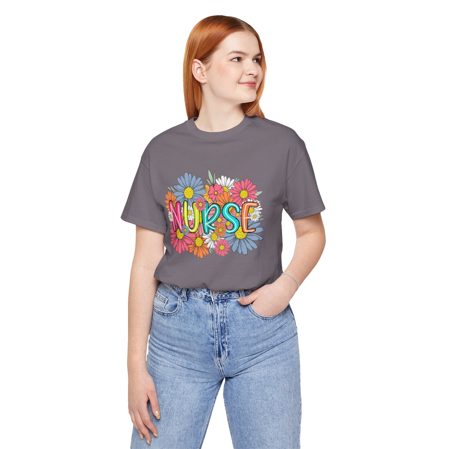 Floral Nurse Short Sleeve Tee - Celebrate Healthcare Heroes