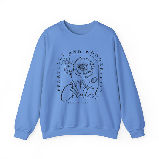 " Fearfully And Wonderfully Created" Crewneck Sweatshirt