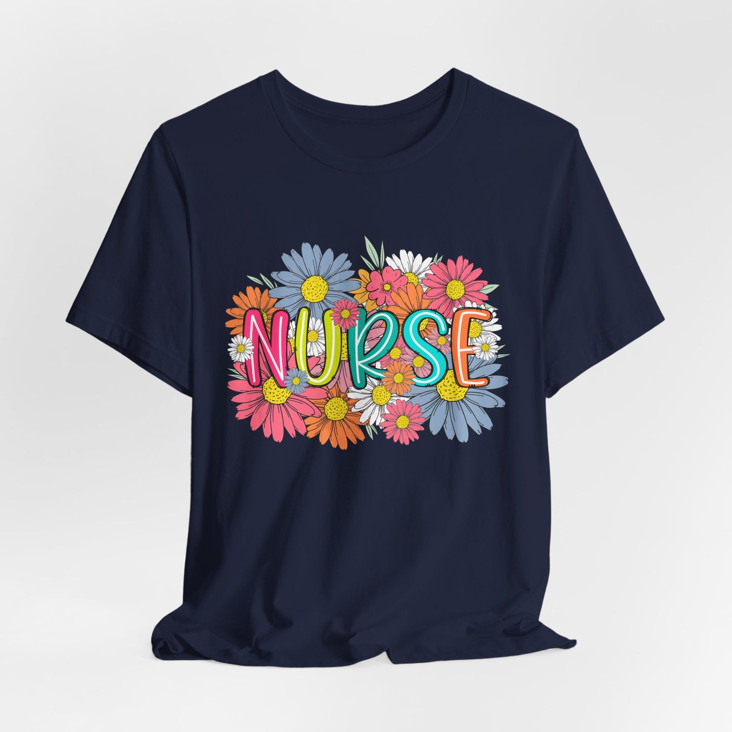 Floral Nurse Short Sleeve Tee - Celebrate Healthcare Heroes
