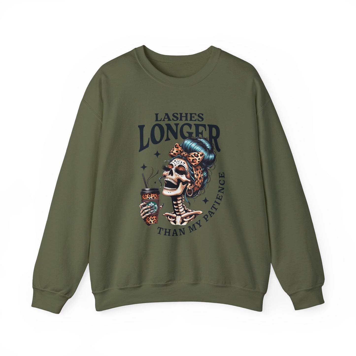 "Lashes Longer Than My Patience" Crewneck Sweatshirt