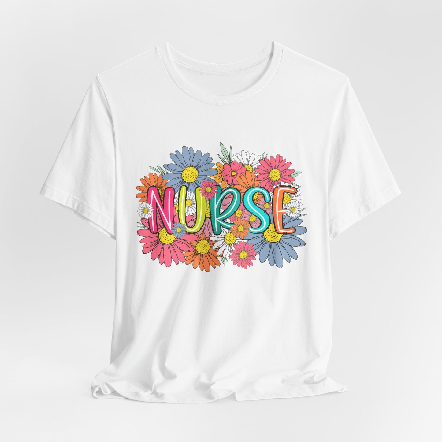 Floral Nurse Short Sleeve Tee - Celebrate Healthcare Heroes