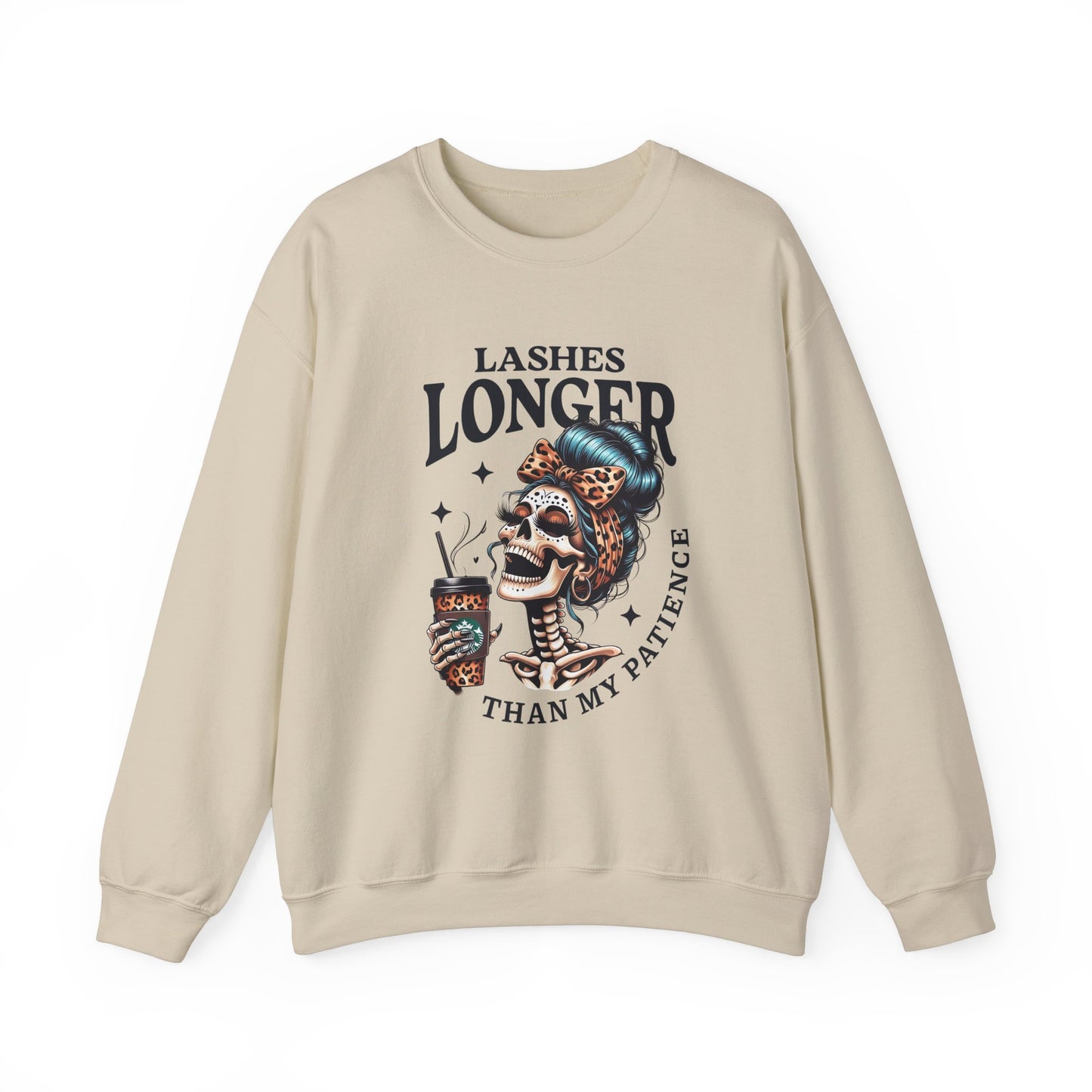 "Lashes Longer Than My Patience" Crewneck Sweatshirt