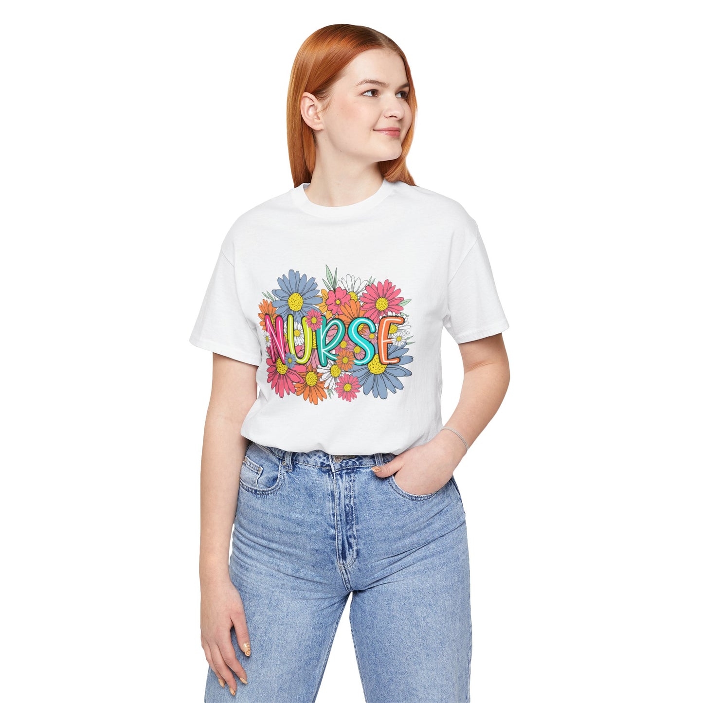 Floral Nurse Short Sleeve Tee - Celebrate Healthcare Heroes