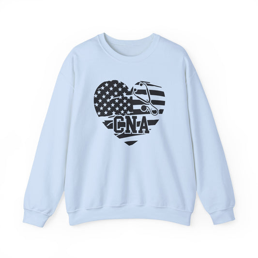 CNA Heart Sweatshirt for Healthcare Heroes, Unisex Crewneck