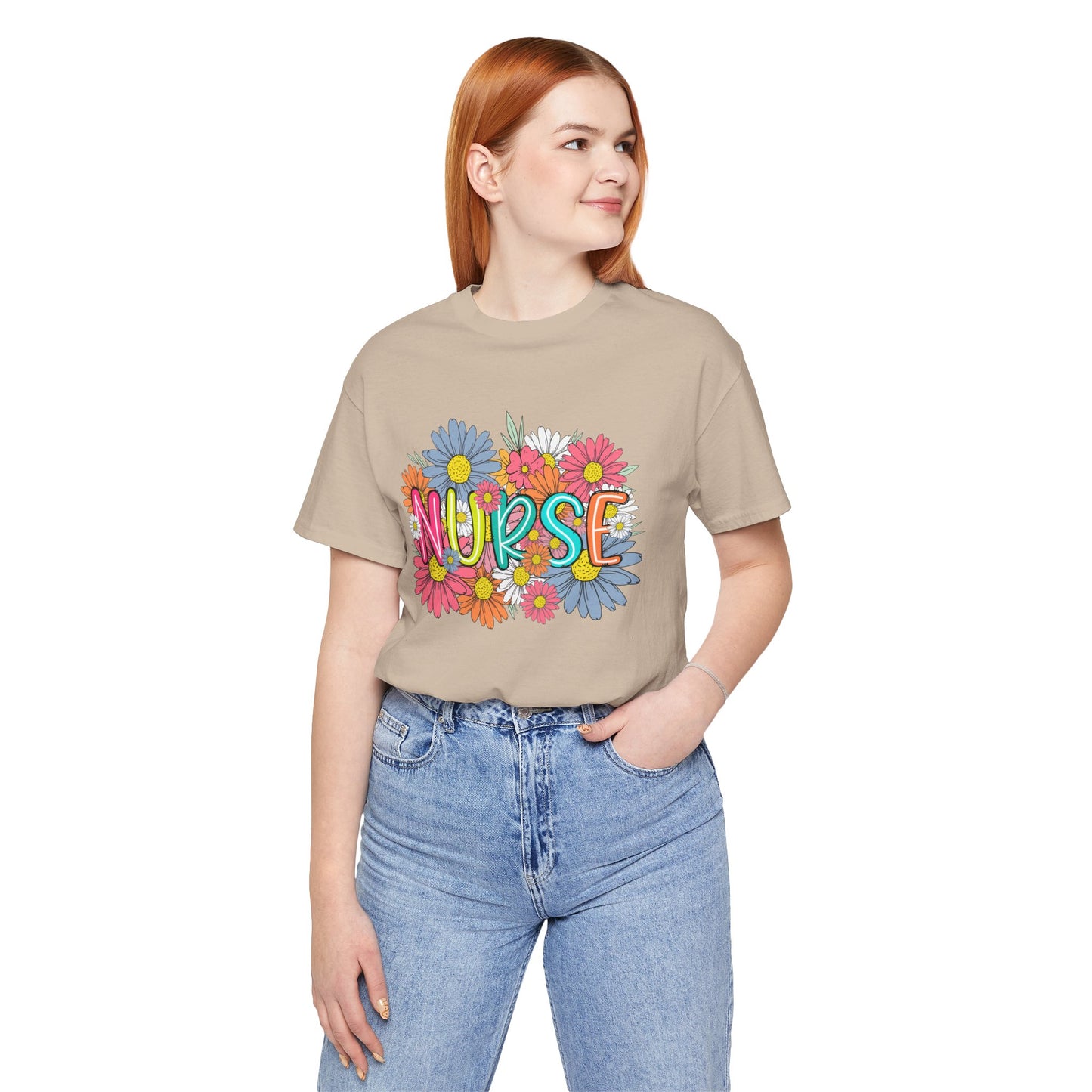 Floral Nurse Short Sleeve Tee - Celebrate Healthcare Heroes