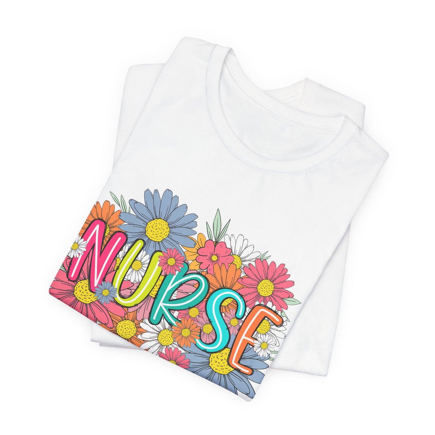 Floral Nurse Short Sleeve Tee - Celebrate Healthcare Heroes