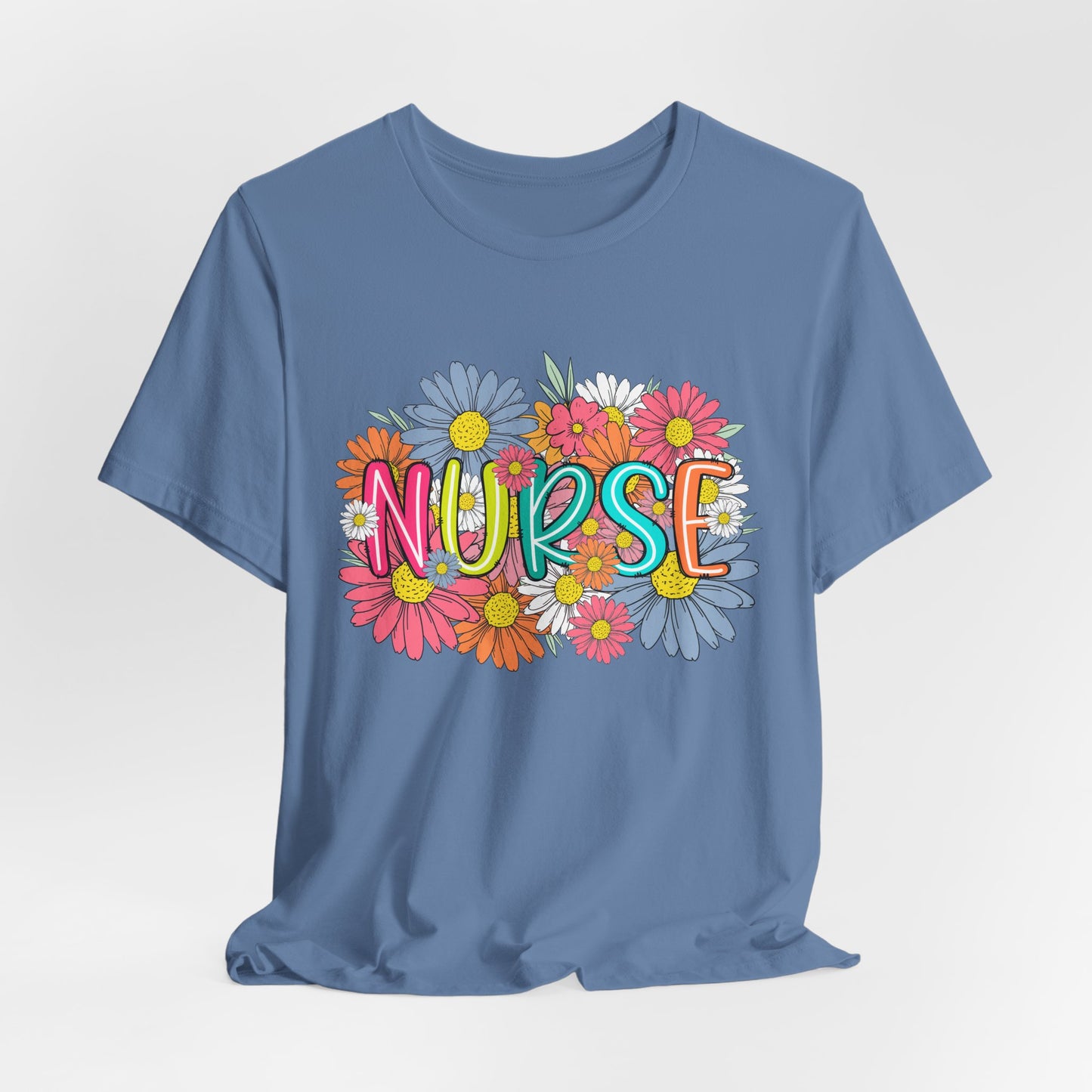 Floral Nurse Short Sleeve Tee - Celebrate Healthcare Heroes