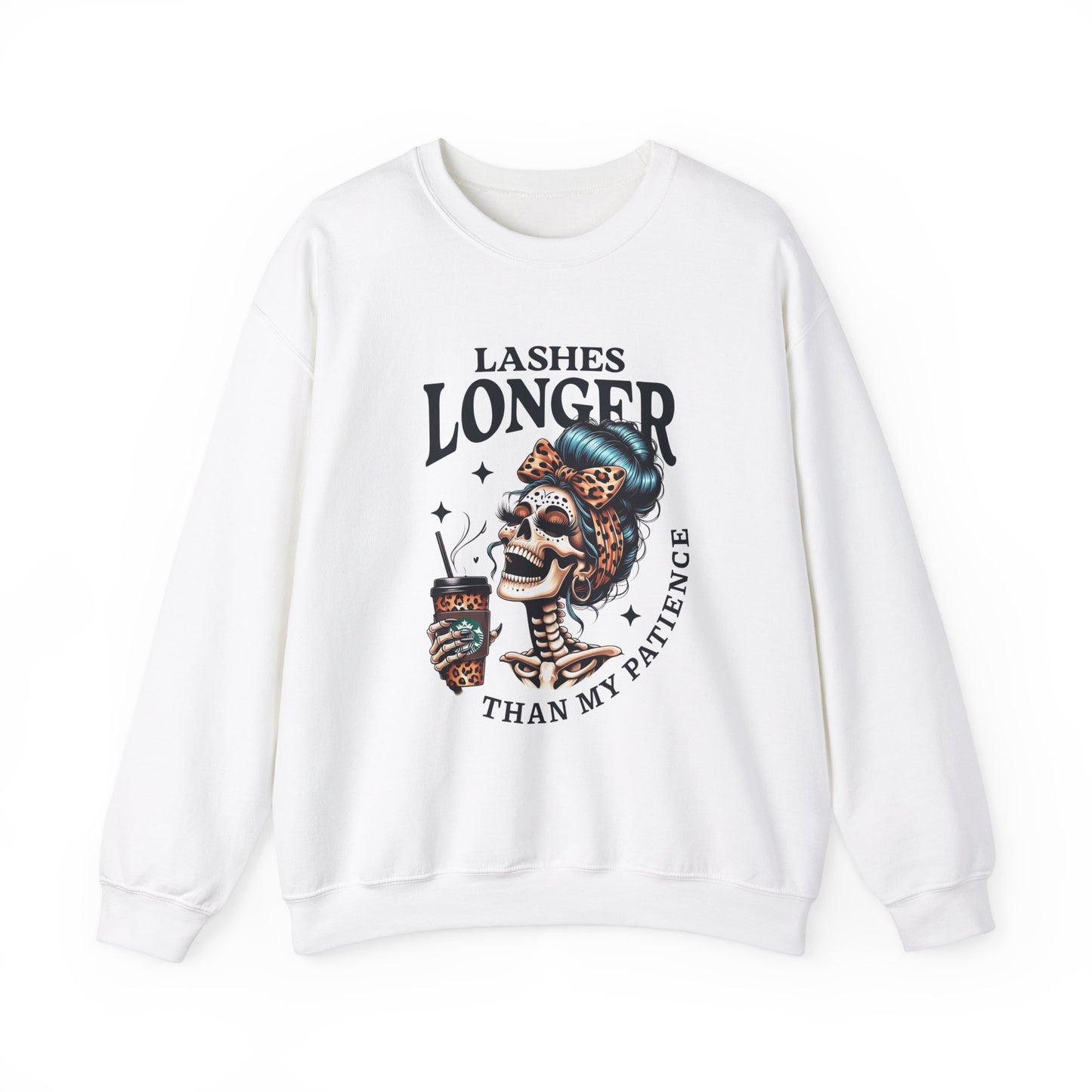 "Lashes Longer Than My Patience" Crewneck Sweatshirt