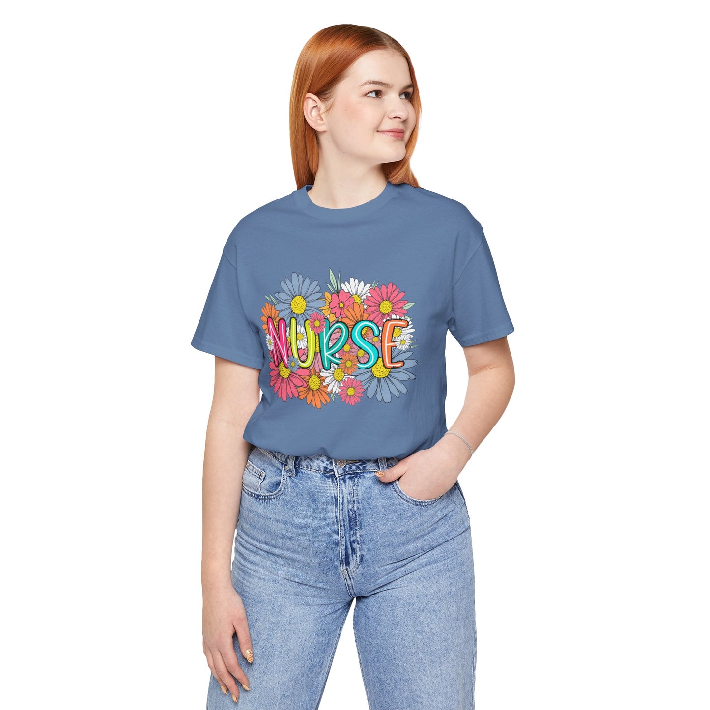 Floral Nurse Short Sleeve Tee - Celebrate Healthcare Heroes